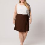 Saia de amarrar cor café