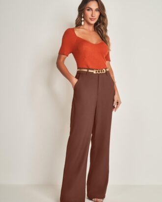 Blusa modal conhaque