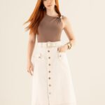 Saia Midi com cinto