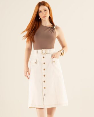 Saia Midi com cinto