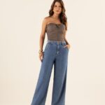 Calça Wide leg bolso faca