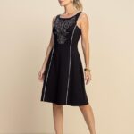 Vestido Dalila com bordado Preto