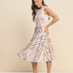 Vestido Alegre off white com dourado