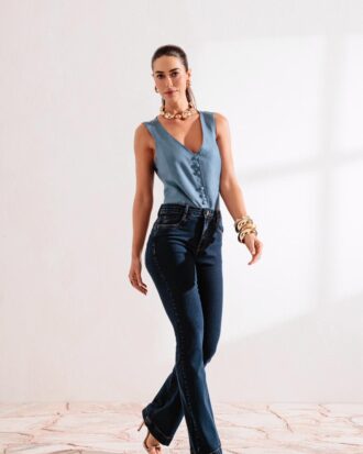 Calça jeans Boot CUT escura