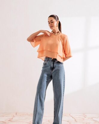 Calça jeans WIDE LEG verão